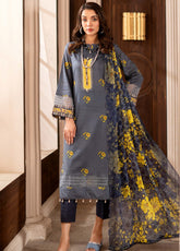 Al-Zohaib Sunshine Bloom Schiffli Embroidered Lawn Suits with Embroidered Chikankari Schiffli Dupatta Unstitched 3 Piece AZS25SB S-02 – Summer Collection