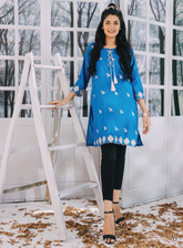 Al-Zohab Denim Embroidered Exclusive Shirts – D-01