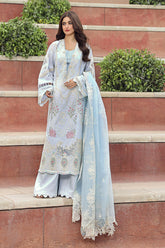 Qalamkar Chikankari Lawn Suit Unstitched 3 Piece QLM24F PS-10 Zaib—