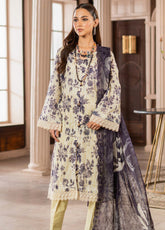 Al-Zohaib Sunshine Bloom Schiffli Embroidered Lawn Suits with Embroidered Chikankari Schiffli Dupatta Unstitched 3 Piece AZS25SB S-08- Summer Collection