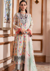 Al-Zohaib Sunshine Bloom Schiffli Embroidered Lawn Suits with Embroidered Chikankari Schiffli Dupatta Unstitched 3 Piece AZS25SB S-11- Summer Collection