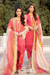 Charizma Signature Embroidered Lawn Suit Unstitched 3 Piece CRSL0-D09 – Eid Collection