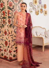 Cross Stitch Embroidered Lawn Suits Unstitched 3 Piece CS23EL 24 Vibrant Fleck – Eid Collection-