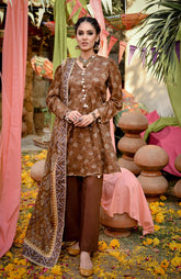 Monsoon Chunri By Al Zohaib Printed Lawn Suit Unstitched 3 Piece MSH-25-07- Summer Collection