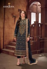 Asim Jofa Jag-Mag Embroidered Paper Cotton Suits Unstitched 3 Piece AJ – AJMJB-04