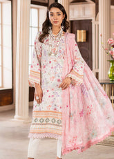 Al-Zohaib Sunshine Bloom Schiffli Embroidered Lawn Suits with Embroidered Chikankari Schiffli Dupatta Unstitched 3 Piece AZS25SB S-07- Summer Collection