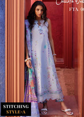 Suay by Farah Talib Embroidered Lawn Suits Unstitched 3 Piece FTA24LU FTA 06 Callista Wedgewood – Luxury Collection