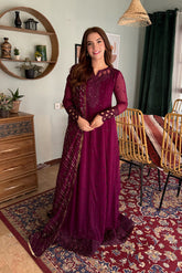 Luxe by Azure Embroidered Chiffon Suits Unstitched 3 Piece AZU24LE MFAS-121 Mysterious Fairy – Festive Collection