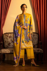 Sana Safinaz Embroidered Linen Suits Unstitched 3 Piece M243-025B-3DB – Luxury Winter Collection