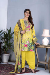 Daphne - Salwa - Digital Printed & Embroidered Karandi