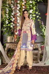 Fennel - Inaya - Digital Printed & Embroidered Linen