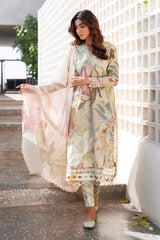 Baroque Embroidered Lawn Suits Unstitched 3 Piece BQ25EL- UF-4066- Summer Collection