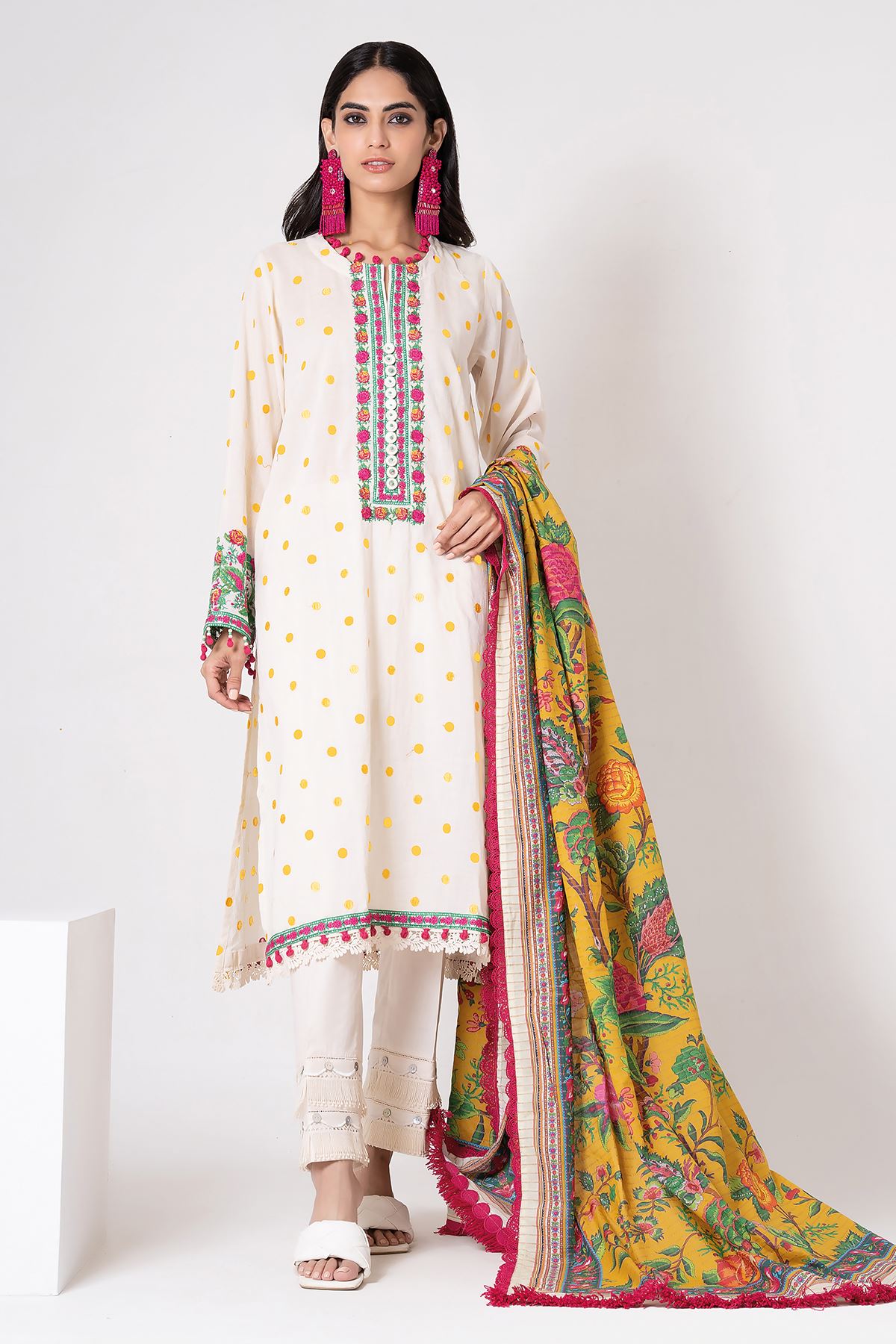 Khaadi Dyed Embroidered Dobby