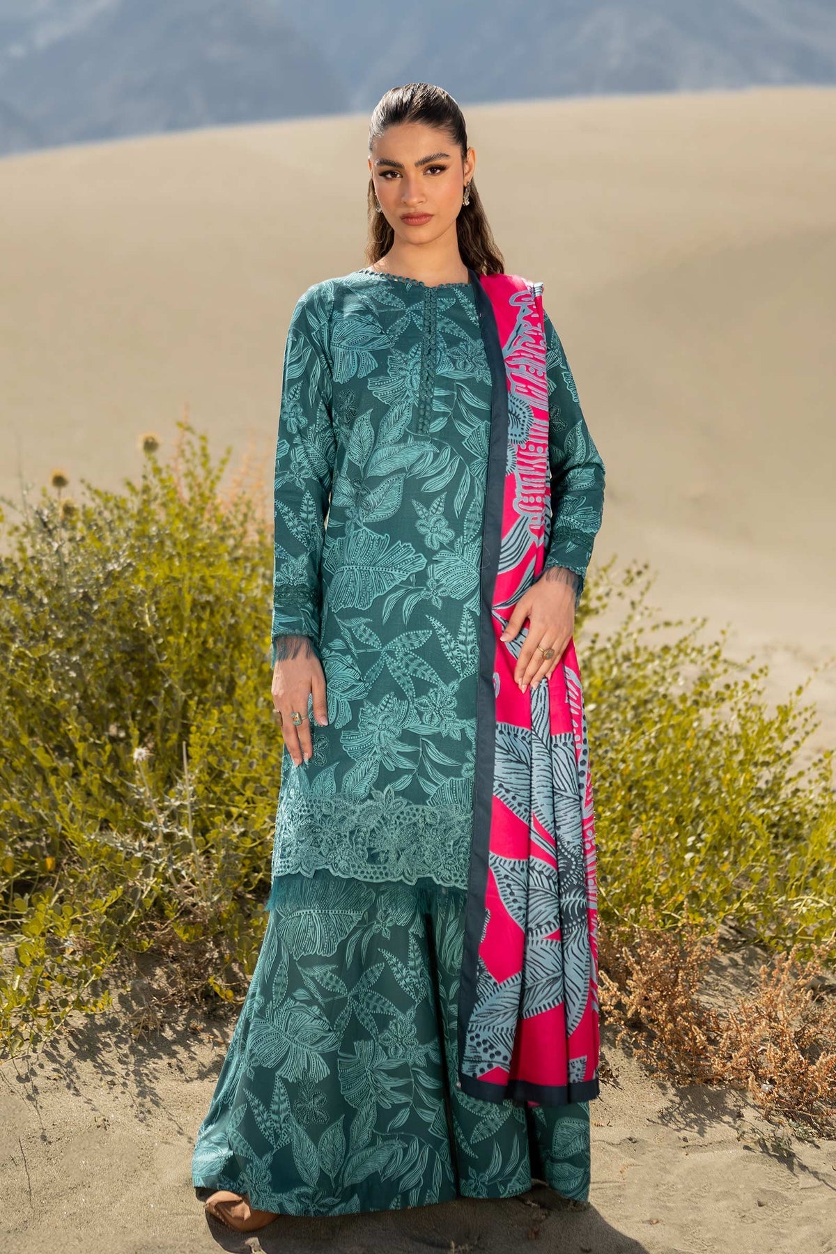 M Basics by Maria B Printed Khaddar Suits Unstitched 3 Piece MB24MB D-09 A – Winter Collection