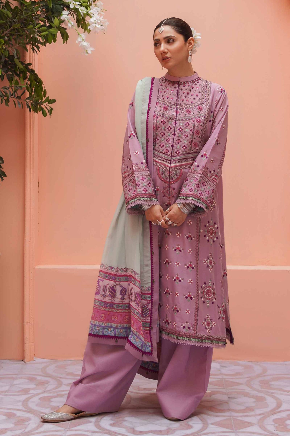 Zara Shahjahan Embroidered Lawn Suits Unstitched 3 Piece ZSJ2276 – Luxury Collection- D23-11A