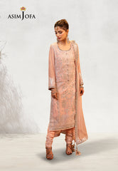 Asim Jofa Chamak-Damak Embroidered Chiffon Suits Unstitched 3 Piece AJ – AJCD-14