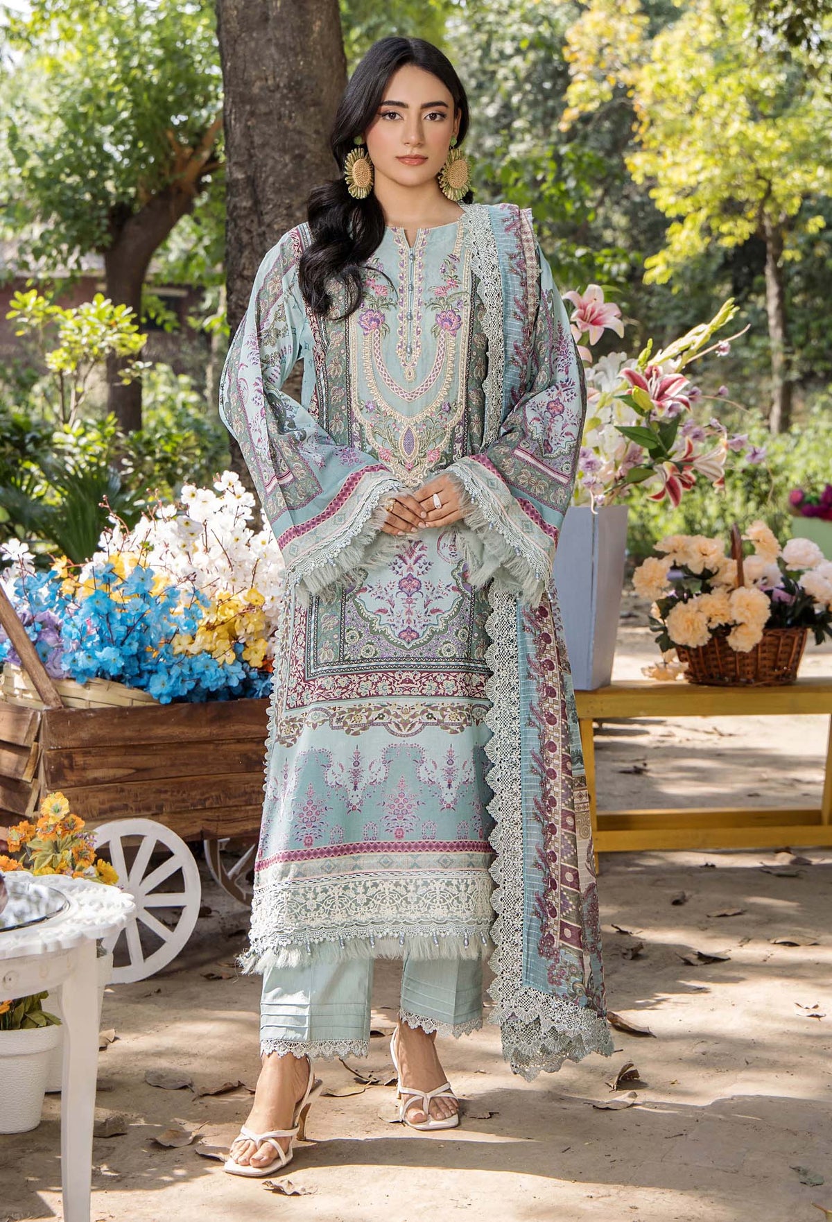 Jasmine by Adan Libas Luxury Lawn Embroidered 3PC Un-Stitched Suits – JAL25-05