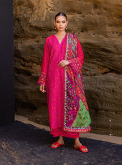 Zainab Chottani Chikankari Lawn Suits Unstitched 3 Piece ZC24CL D-6B Laali – Summer Collection–