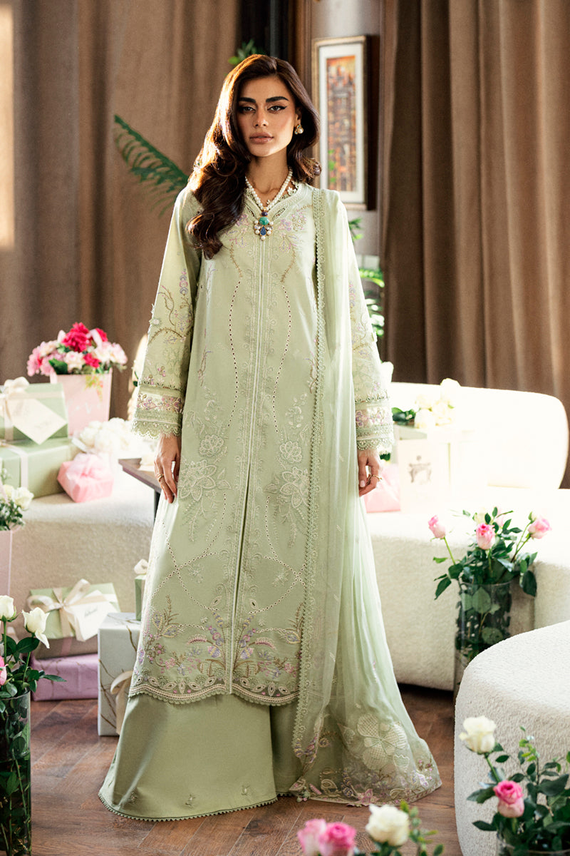 Qalamkar Chikankari Lawn Suit Unstitched 3 Piece QLM25CE CS-04 Erza – Summer Collection