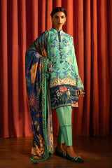 Sana Safinaz Embroidered Linen Suits Unstitched 3 Piece M243-022A-3DB – Luxury Winter Collection
