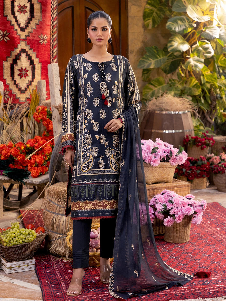 Izel by Salitex Embroidered Suits Unstitched 3 Piece SUNW6PE007UT – Fall Collection