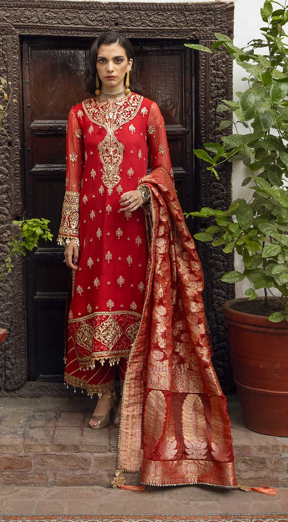 Anaya Embroidered Chiffon Suits Unstitched 3 Piece AKC22WD AKW22-07 Hiranur – Wedding Collection