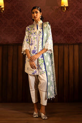 Sana Safinaz Embroidered Linen Suits Unstitched 3 Piece M243-024B-3CQ – Luxury Winter Collection