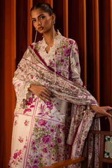Sana Safinaz Embroidered Linen Suits Unstitched 3 Piece M243-024A-3CQ – Luxury Winter Collection