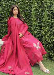 Qalamkar Chikankari Lawn Suit Unstitched 3 Piece QLM24F PS-06 Maliha – Festive Collection