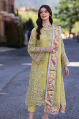 Noor By Saadia Asad Chiffon Handwork Schiffli Laserkari Collection