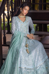 Roohi By Mushq Embroidered Organza Suit Unstitched 4 Piece MQ24R Diya