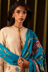 Sana Safinaz Embroidered Slub Suits Unstitched 3 Piece M243-014A-3CP – Luxury Winter Collection