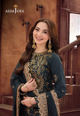 Asim Jofa Jag-Mag Embroidered Paper Cotton Suits Unstitched 3 Piece AJ – AJMJB-04