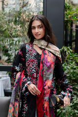 Afrozeh Embroidered Lawn Suits Unstitched 3 Piece AF25UL25 D-03 Elva – Luxury Collection