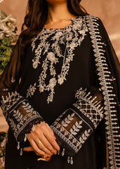 Shireen Lakdawala Embroidered Chiffon Suits Unstitched 3 Piece ST25SL SL-C-V10- Pitch black
