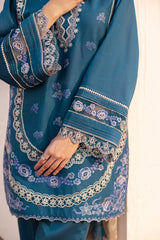 Baroque Embroidered Lawn Suits Unstitched 3 Piece BQ25EL- UF-4148 – Summer Collection