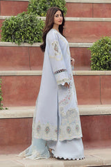 Qalamkar Chikankari Lawn Suit Unstitched 3 Piece QLM24F PS-10 Zaib—