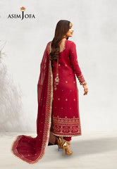 Asim Jofa Chamak-Damak Embroidered Twisted Silk Unstitched 3 Piece AJ – AJCD-25