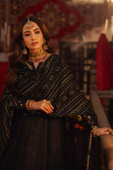 Luxe by Azure Embroidered Chiffon Suits Unstitched 3 Piece AZU24LE NMAS-121 Noir Majesty – Festive Collection