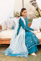 Qalamkar Chikankari Lawn Suit Unstitched 3 Piece QLM25CE CS-07 Alyana – Summer Collection