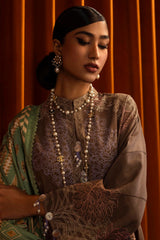 Sana Safinaz Embroidered Slub Suits Unstitched 3 Piece M243-004A-3CP – Luxury Winter Collection