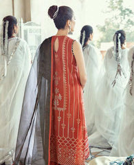Cross Stitch Luxury Lawn Embroidered Suits Unstitched 3 Piece Collection – Mushq O Naranj – 18-