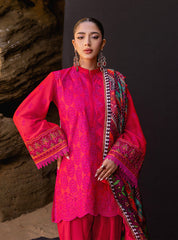 Zainab Chottani Chikankari Lawn Suits Unstitched 3 Piece ZC24CL D-6B Laali – Summer Collection–