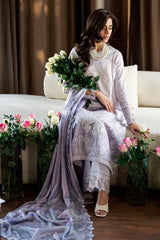 Qalamkar Chikankari Lawn Suit Unstitched 3 Piece QLM25CE CS-03 Alaila – Summer Collection