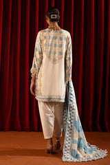 Sana Safinaz Embroidered Linen Suits Unstitched 3 Piece M243-023A-3CQ – Luxury Winter Collection