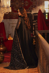 Luxe by Azure Embroidered Chiffon Suits Unstitched 3 Piece AZU24LE NMAS-121 Noir Majesty – Festive Collection