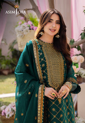 Asim Jofa Dhanak-Rang Embroidered Chiffon Suits Unstitched 3 Piece AJ – AJCF-03