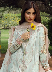 Qalamkar Chikankari Lawn Suit Unstitched 3 Piece QLM24F PS-01 Alizay – Festive Collection