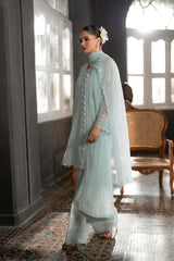 Ensembles by Azure Embroidered Chiffon Suits Unstitched 3 Piece AZU25EF Icy Mist ES-107 – Festive Collection