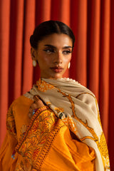 Sana Safinaz Embroidered Slub Suits Unstitched 3 Piece M243-014B-3CP – Luxury Winter Collection